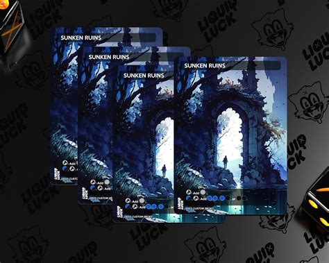 Sunken Ruins Mtg Proxy Anime Watercolor Art Style Full Art Etsy