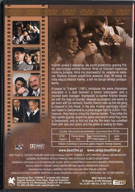 Vabank 2 Czyli Riposta DVD 1984 Jan Machulski NTSC POLSKI POLISH