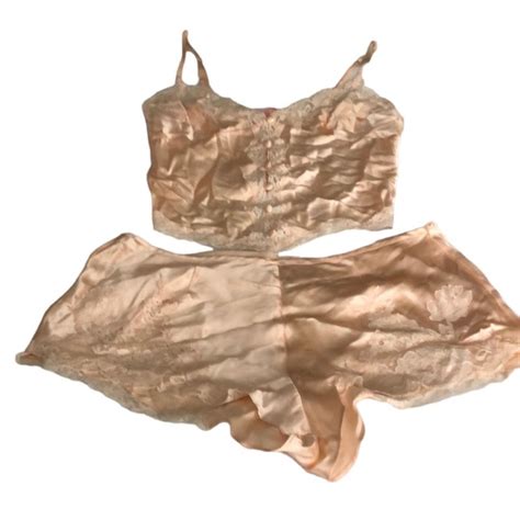 Victoria S Secret Intimates Sleepwear Vintage Vs Lingerie Set Silk Beautiful Poshmark