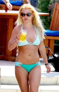Retro Britney Spears In A Bikini Poolside At Ritz Carlton Marina Del Ray LA 16th Aug 2009