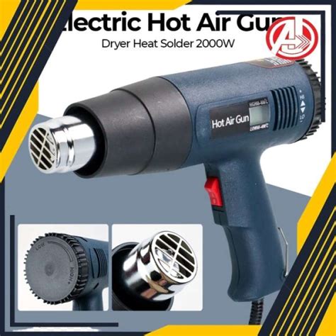 Promo Zhcy Electric Hot Air Gun Dryer Heat Solder 2000w 886a With Led Blue Diskon 23 Di Seller