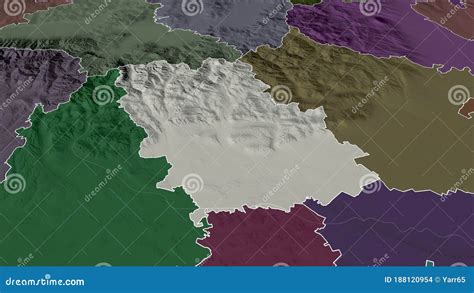 prahova romania highlighted administrative stock illustration