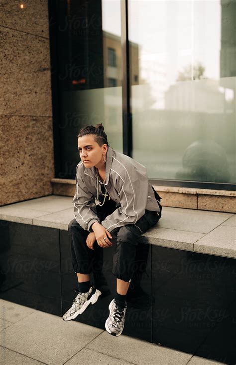 Real Lesbian Woman On The Street By Stocksy Contributor Alexey Kuzma Stocksy