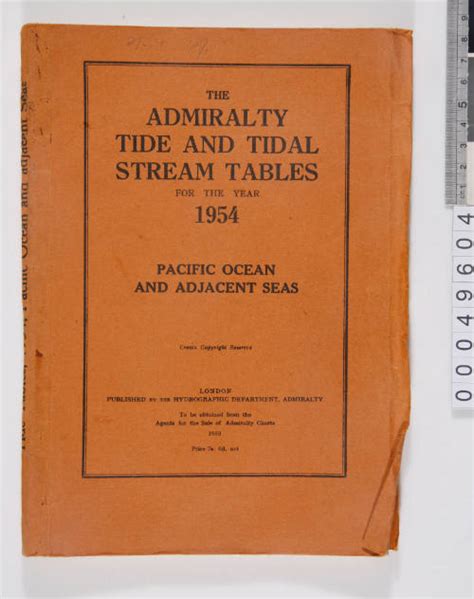 The Admiralty Tide And Tidal Stream Tables For The Year Works