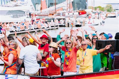Pride Parade Of Lesbian Gay Bisexual Transgender And Allies Lgbtq Participate In Canal