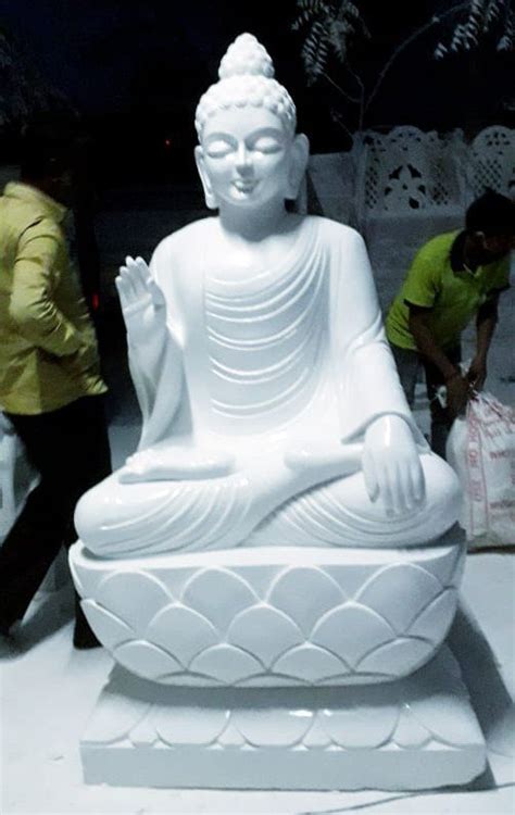 White Handmade Marble Gautam Buddha Statue At Rs 15000 In Jaipur Id