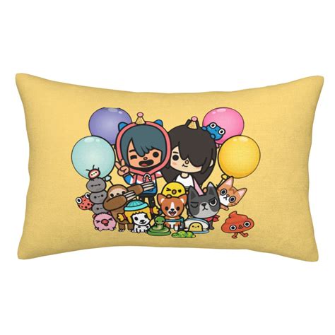 Toca Boca Life Party Pillowcase Cushion Pillow Covers With Hidden Zipper Pillow Case Decor For