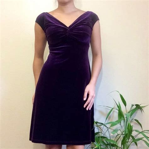 Plum Velvet Dress Dresses Velvet Dress Clothes Design