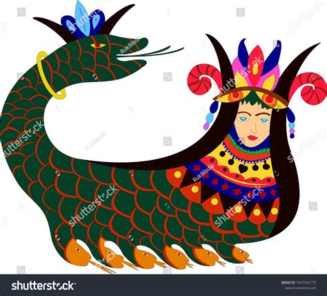 Mythical Creature Shahmaran Shah Maran Half Stock Vector (Royalty Free) 1597542175 | Shutterstock