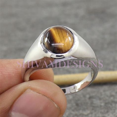 Mens Tiger Eye Ring Etsy