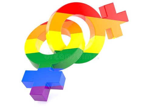 Lesbian Symbol In Pink Color Background Lesbian Sexual Orientation Icon Stock Vector