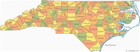 North Carolina Map with Cities and Counties | secretmuseum