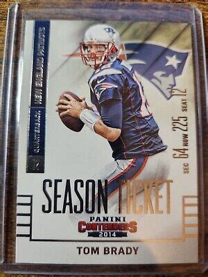 2014 Panini Contenders Tom Brady Season Ticket 67 New England Patriots