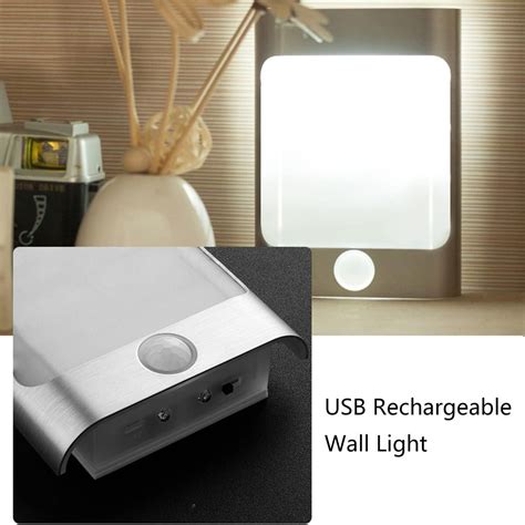 Acmhnc Led Akku Wandleuchte Mit Bewegungsmelder Usb Wiederaufladbar