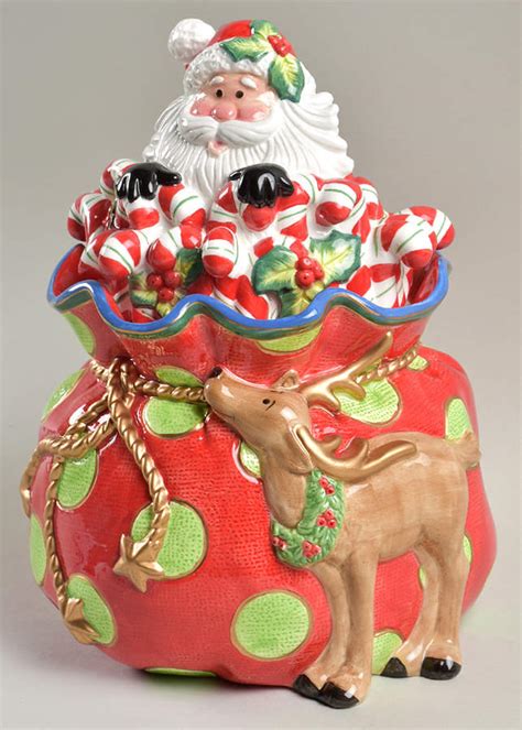 Kringle Figural Cookie Jar And Lid By Fitz And Floyd Replacements Ltd