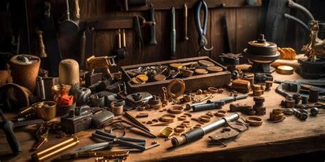 Premium Ai Image Flat Lay Photography Of Carpentering Tools On Top