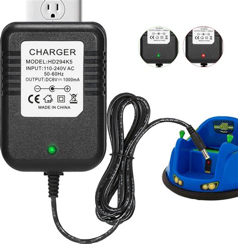 Universal 6V Bumper Car Charger For FlybarCharger For Kidzone Bumper