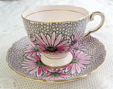 Pink Flowered Cup And Saucer For Tea Time Decor