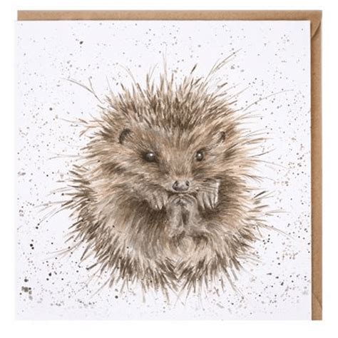 Wrendale Hedgehog Awakening Greetings Card Wrendale Designs Hedgehog