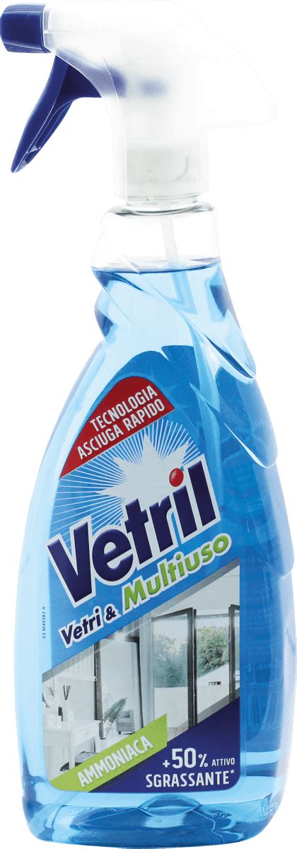 Vetril Spray Vetri E Multiuso Con Ammoniaca 650 Ml Dm Italia