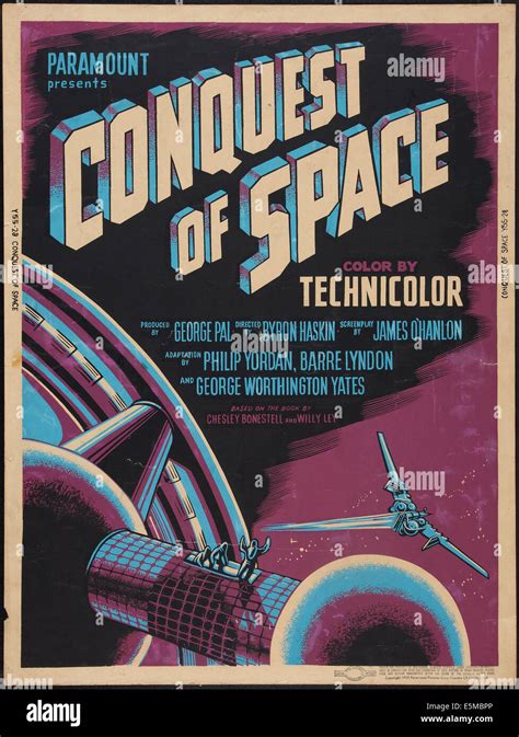 Conquest Of Space Poster Art Stock Photo Alamy