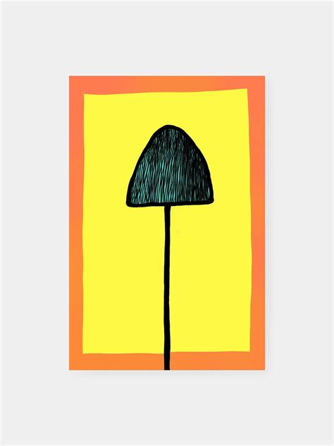 Mushroom Silhouette Poster Klumo Shop