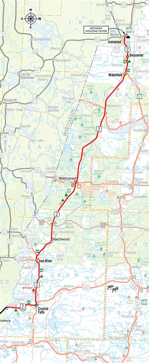 Michigan Highways Route Listings Us Route Map