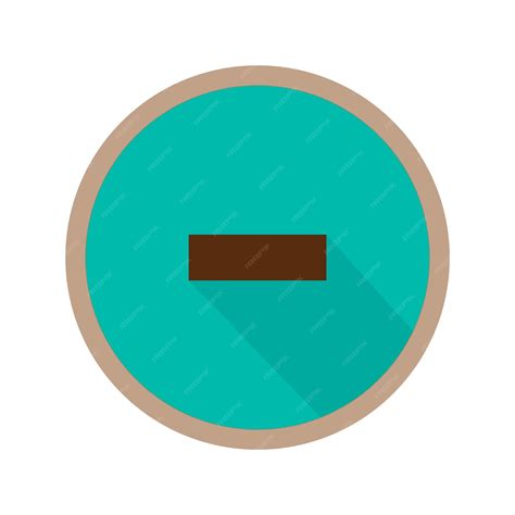 Vector Um círculo com um ícone de sinal de menos isolado no fundo