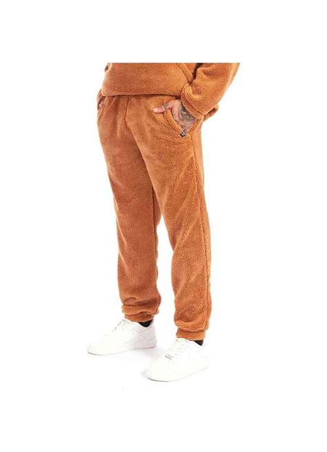 Calca Teddy Jogger Brohood Masculina Sherpa Caramelo Marrom Brohood