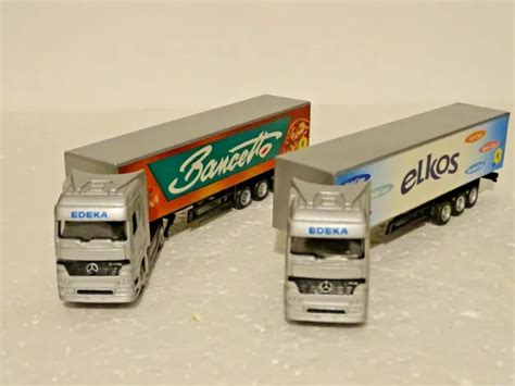 LOT DE 2 Camions Semi Remorques Publicitaires De Bières Échelle Ho N95