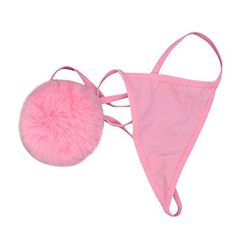 Mua Tomori Womens Sexy Thong Pantie Cute Rabbit Tail G String Fur Ball Bikini T Back Cosplay