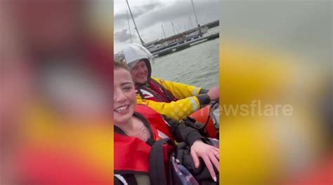 OnlyFans Model Taking Naked Shots In A Cave Had To Be Rescued By The Coastguard After The Tide