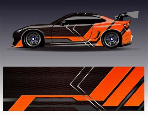 Orange Car Wrap Vector Art Icons And Graphics For Free Download