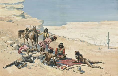 R D Anthony Th Century Apache War Party American Art Auction