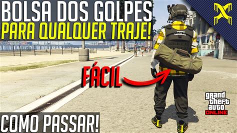 GTA V COMO PASSAR A BOLSA DOS GOLPES PARA OUTRO TRAJE NO GTA ONLINE