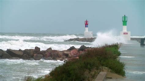 Hérault vagues vent fort pluie vigilance météo orange vagues