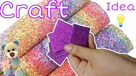 Purple Glitterpaper Easy Craft Ideas 😱 Easy Craft Ideas 💡 Making A Beautiful Foam Sheet Flower