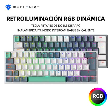 Machenike K B W Mechanical Keyboard Espa Ol Americano Edition Tri Mode Wireless Hot Swap