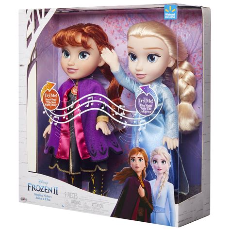 Frozen 2 Singing Sisters Elsa And Anna Dolls - Dollar Poster