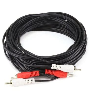 Monoprice Audio Cables - 12 Feet - Black | 2 Rca Plug To 2 Rca Plug ...