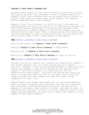 Fillable Online Chapter Test Form A Answers Chapter Test Form A