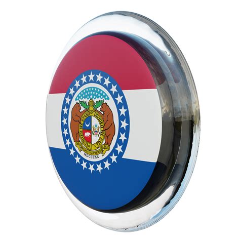 Missouri Right View 3d Textured Glossy Circle Flag 10869252 Png