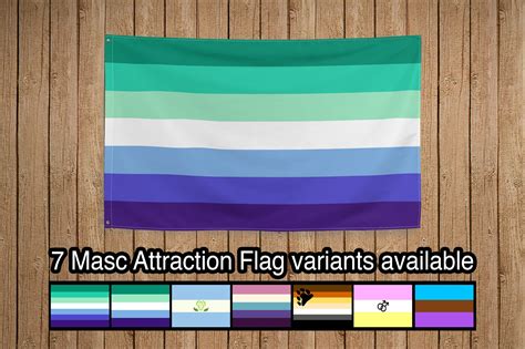 Masc Attraction Pride Flags Gay Mlm Bear Twink Achillean Veldian Turian Andro One Sided