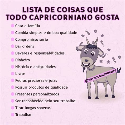 Tudo Sobre O Capricorniano - Lista de coisas que todo capricorniano gosta. Confere capricornianos ...