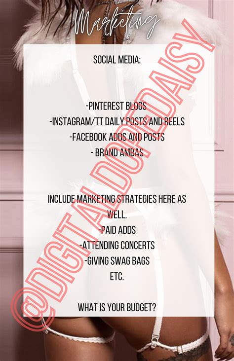 Lingerie Shop Business Plan Template Etsy