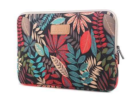 Tuff Luv Tuff Luv Lisen Botanical Forest 14 Inch Canvas Laptop Sleeve Case Leafblk14