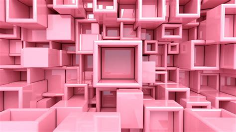 Abstract Geometric Wallpaper Background In Pink Stunning 3d Render ...