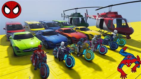 GTA V Epic New Stunt Race For Car Racing Challenge By Spiderman And