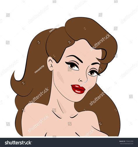 Pop Art Sexy Woman Pin Girl Stock Vector Royalty Free 770422783