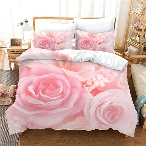 Duvet Cover Queen 3 Pcs Set Girls Floral Bedding Set Cute Etsy Uk